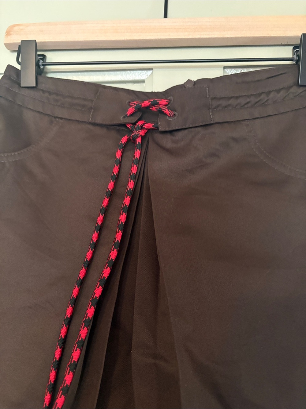 Sandro Brown bertino skort Red-Tipped Drawstring size 36/S - Picture 4 of 6